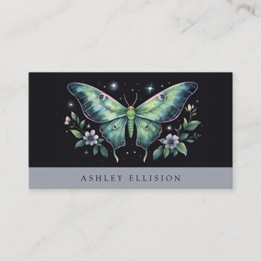 Luna Moth Business Card 名刺 (正面)