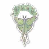 Luna Moth By Renee Lavoieカットカスタムビニールステッカー シール (正面)