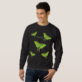 Luna Moth cartoon illustration  スウェットシャツ (正面フル)