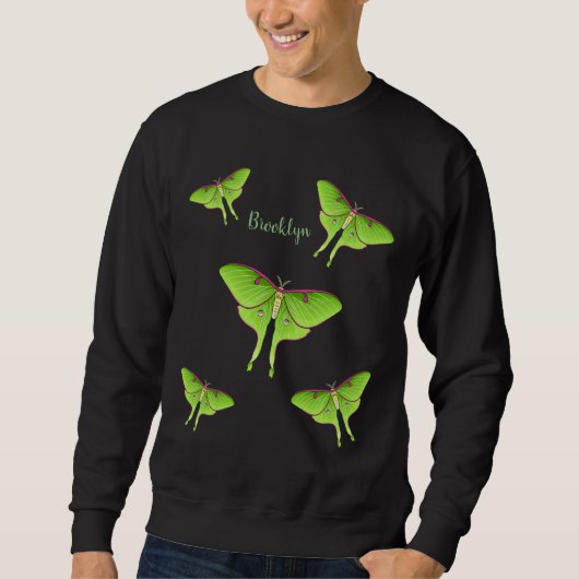 Luna Moth cartoon illustration  スウェットシャツ (正面)