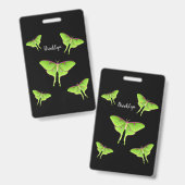 Luna Moth cartoon illustration   バッジ (正面＆裏面)