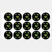 Luna Moth cartoon illustration  ラベル (シート)