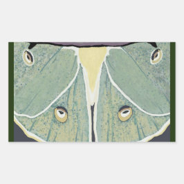 Luna Moth Digitalのア絵画ントリーピロー 長方形シール