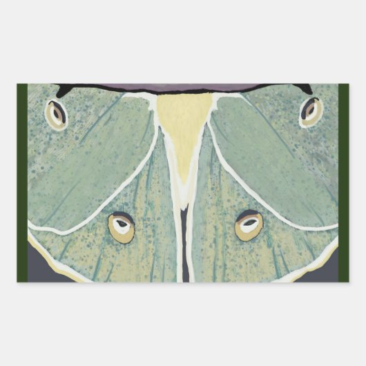 Luna Moth Digitalのア絵画ントリーピロー 長方形シール (正面)