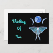 Luna Moth Triple 考え Moon'S Of You ポストカード (正面/裏面)