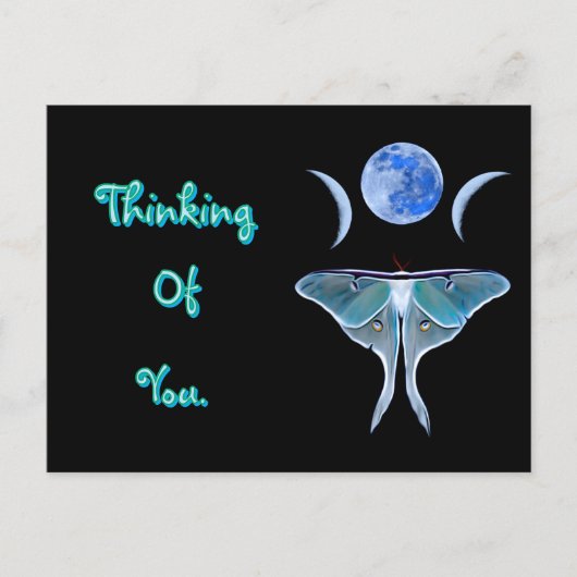 Luna Moth Triple 考え Moon'S Of You ポストカード (正面)