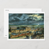 Luna Park at Night, Coney Island, NYヴィンテージ ポストカード (正面/裏面)