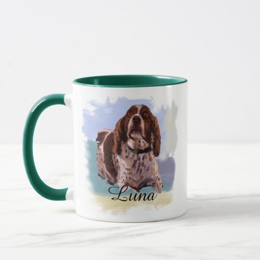 “Luna” – Portrait of a Dog - Personalize Yours マグカップ (左)
