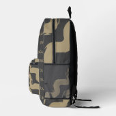 LUNANCÉA Abstract Backpack – Gold & Dark Style プリントバックパック (右)