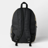 LUNANCÉA Abstract Backpack – Gold & Dark Style プリントバックパック (裏面)