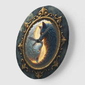 Lunar Balance – Where Shadows Embrace the Light.  ラージ壁時計 (傾斜)