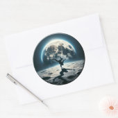 Lunar Breakdance -通りスタイルイン宇宙 ラウンドシール (封筒)