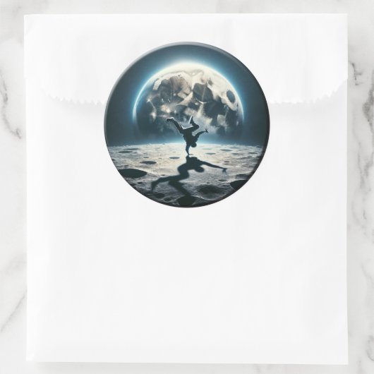 Lunar Breakdance -通りスタイルイン宇宙 ラウンドシール (バッグ)