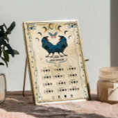 LUNAR CALENDAR 2026,  Crow Moon, Wicca Witch Moon ポスター