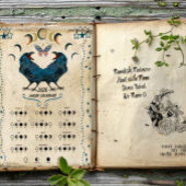 LUNAR CALENDAR 2026,  Crow Moon, Wicca Witch Moon ポスター