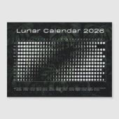 Lunar Calendar 2026 Moon Phases Chart (正面)