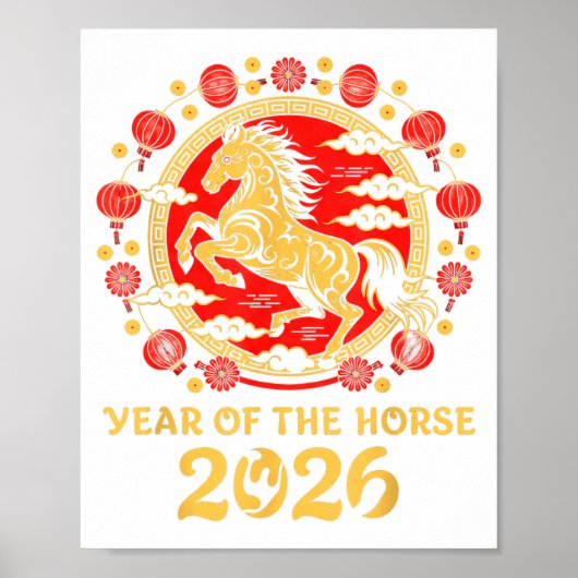 Lunar Chinese New Year 2026 Year Of The Horse Zodi ポスター (正面)