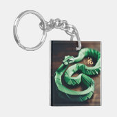 Lunar Chinese New Year Snake 2025 Birthday ASqK2 キーホルダー (正面左)