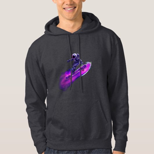 Lunar Drift Skateboard hoodie– Neon Space Streetwe パーカ (正面)