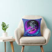 Lunar Drift Skateboard pillow– Neon Space pillows  クッション (椅子)
