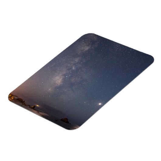 Lunar Eclipse & Milky Way | Bandon Beach Oregon マグネット (左側)