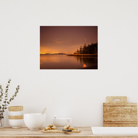 Lunar Eclipse | Victoria, British Columbia ポスター (キッチン)