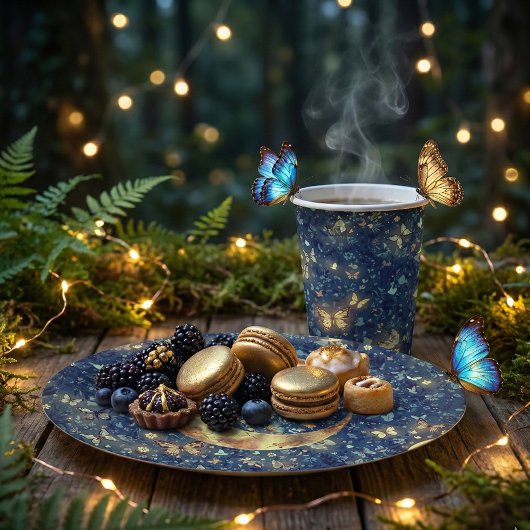 Lunar Glow Midnight Butterflies Party 紙コップ