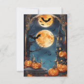 Lunar Lure:あなたカスタマイズの魅惑されたハロウィーンの請求書 招待状 (正面)