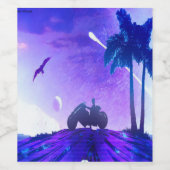 Lunar Mirage – Artistic Food & Beverage Label Set ワインラベル (シングルラベル)