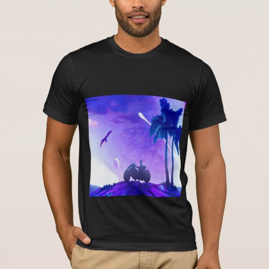 - Lunar Mirage – Palestinian Digital Art T‑Shirt Tシャツ (正面)