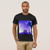 - Lunar Mirage – Palestinian Digital Art T‑Shirt Tシャツ (正面フル)