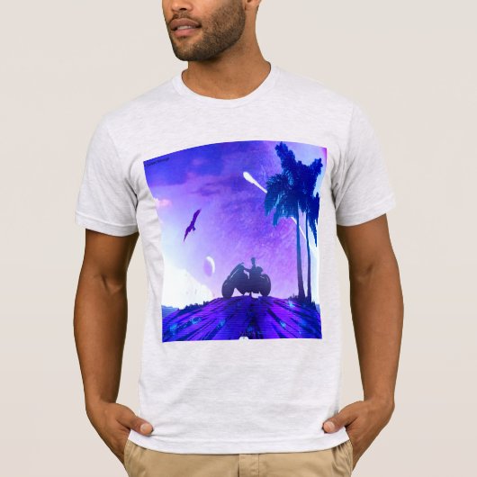 - Lunar Mirage – Palestinian Digital Art T‑Shirt Tシャツ (正面)