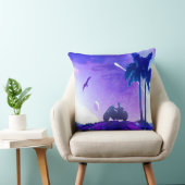 Lunar Mirage – Palestinian Digital Art Throw Pillo クッション (椅子)