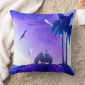 Lunar Mirage – Palestinian Digital Art Throw Pillo クッション (ブランケット)