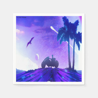 Lunar Mirage – Surreal Palestinian Digital Art Pap スタンダードカクテルナプキン