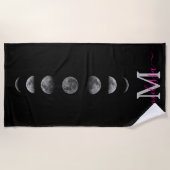Lunar Moon Phases | オリジナルネーム入り ビーチタオル (正面)