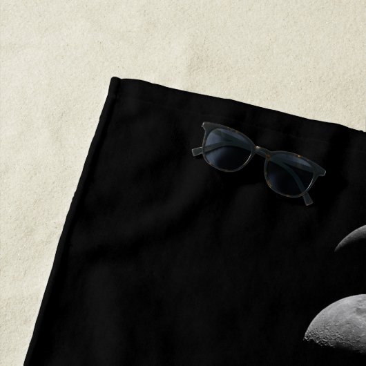 Lunar Moon Phases | Celestial Personalized Name ビーチタオル (インサイチュ)