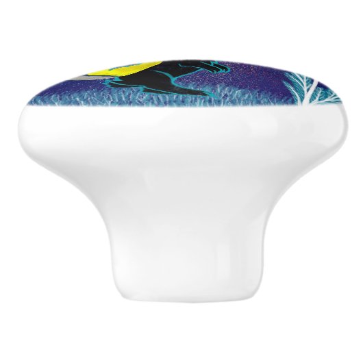 Lunar Moth Bunny Rabbit セラミックノブ (側面)