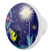 Lunar Moth Bunny Rabbit セラミックノブ (右)