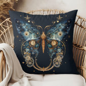 Lunar Moth - Celestial Witchmas Throw Pillow クッション