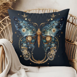 Lunar Moth - Celestial Witchmas Throw Pillow クッション