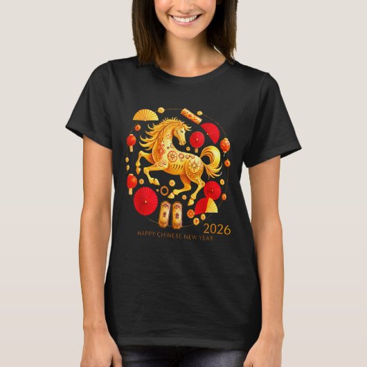Lunar New Year 2026 Chinese New Year Decorations  Tシャツ (正面)