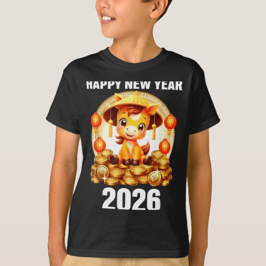 Lunar New Year 2026 Chinese New Year Decorations  Tシャツ (正面)