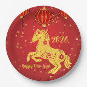 Lunar New Year 2026 | Year of the Horse ペーパープレート (正面)