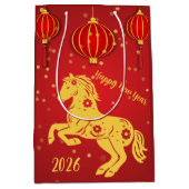 Lunar New Year 2026 | Year of the Horse ミディアムペーパーバッグ (正面)