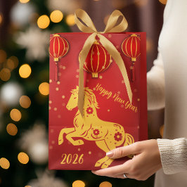 Lunar New Year 2026 | Year of the Horse ミディアムペーパーバッグ