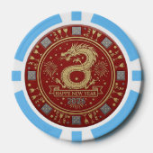 Lunar New Year Dragon 2026 Custom ポーカーチップ (正面)