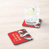 Lunar New Year Lion Dance Hard plastic coaster コースター (右側)