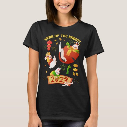 Lunar New Year Of The Rabbit Chinese Happy New Yea Tシャツ (正面)