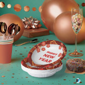 Lunar New Year Red Modern Illustrative Style ペーパーボウル